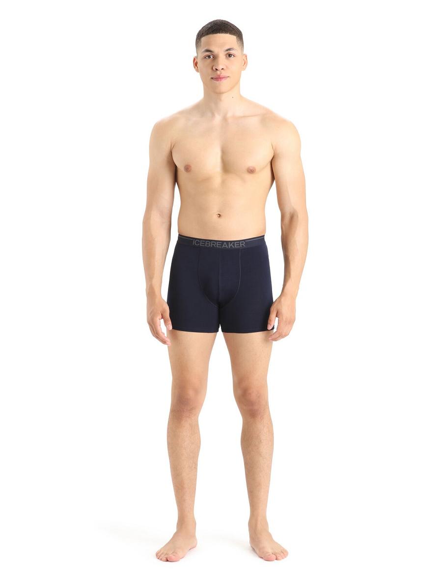 Icebreaker Merino Anatomica Boxers Férfi Fehérnemű Sötétkék | HU 1315QMAZ